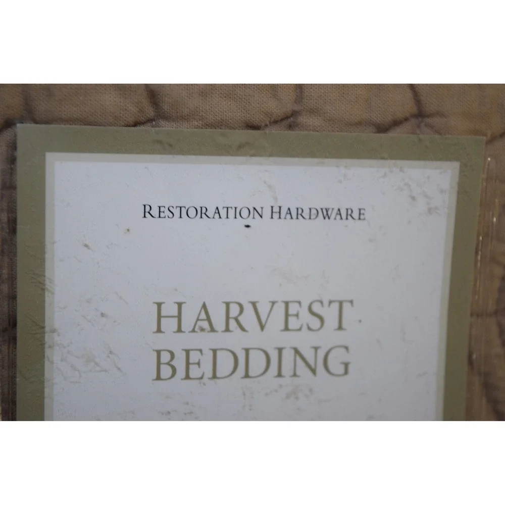 NOS Restoration Hardware Harvest Bedding European Pillow Sham 26x26 Tan NEW